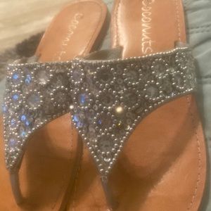 Silver and Shiny Sandals